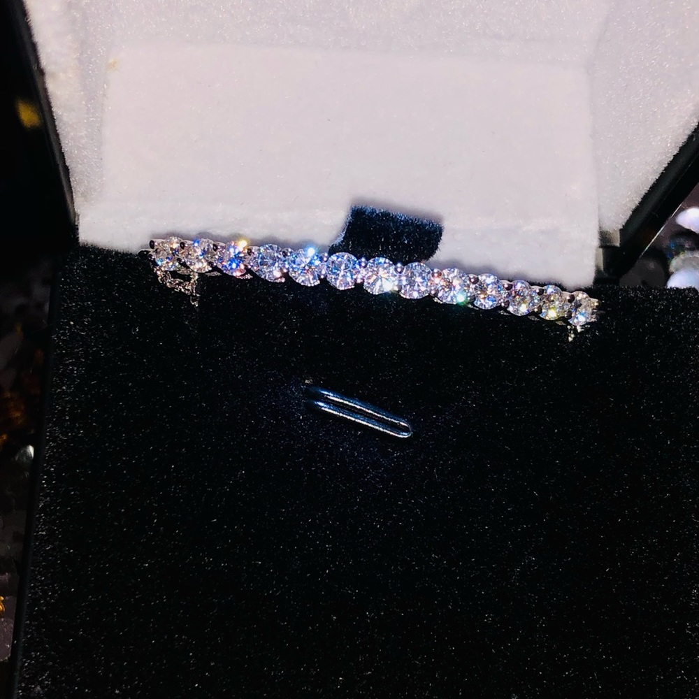 VVS certified 1.30 carat bolo bracelet Moissanite diamond GRA certificate incl. - Picture 11 of 11